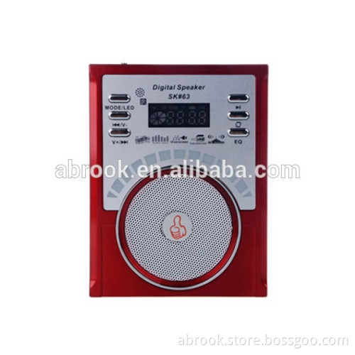 Box style led chinese mini hifi portable speaker with usb port